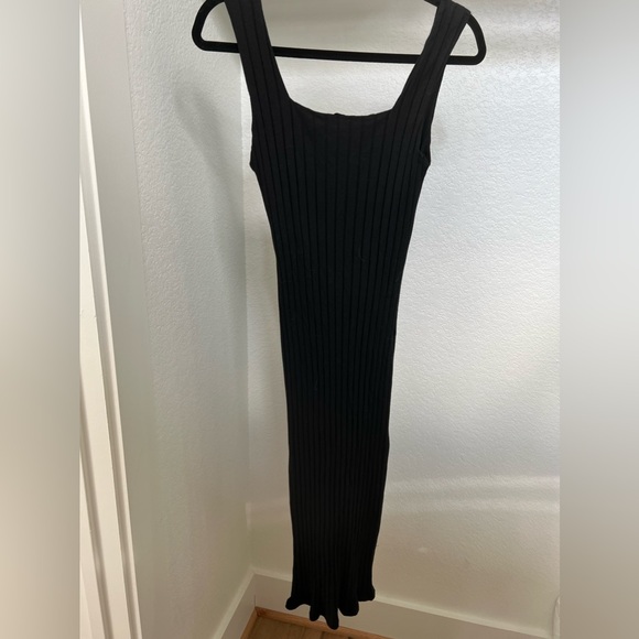 NWT Mi Ami Francesca’s Collections ribbed bodycon black dress Size M - Picture 3 of 5